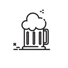 Beer mug vector. Icon for web and mobile devices.