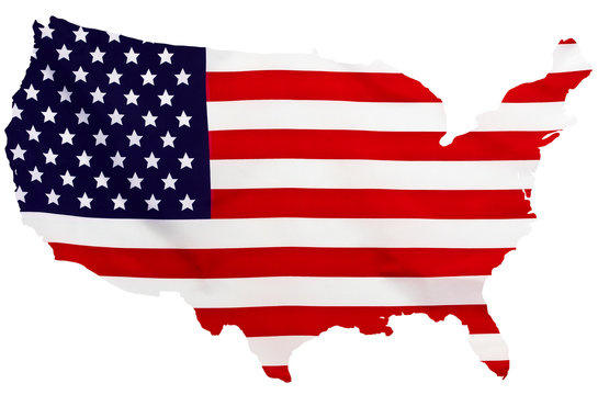 USA Flag in the form of maps of the United States