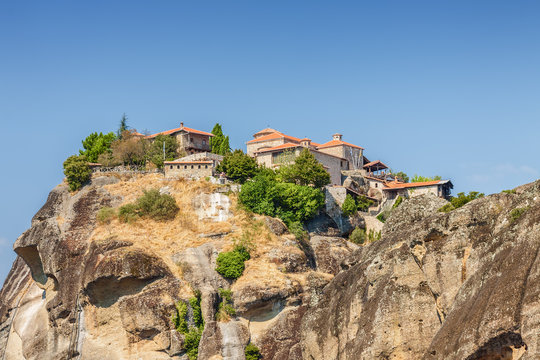 Sunny view of Meteora, Greece.