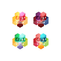 Vector abstract geometric sale labels