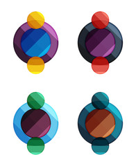Vector circle banners