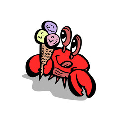 Krab met ijsje © emieldelange