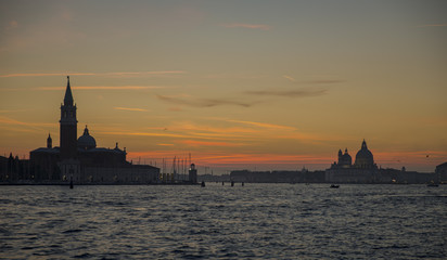 Fototapeta na wymiar Venice panorama during sunset