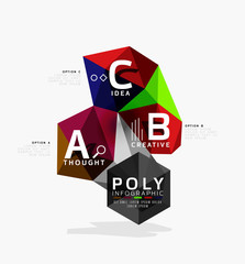 Abstract polygonal infographics