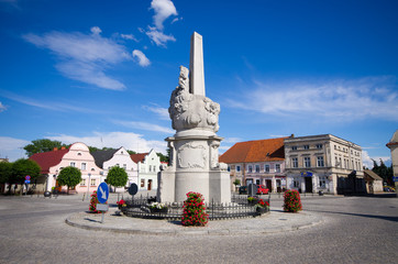 Obraz premium Town square of Rydzyna in Poland