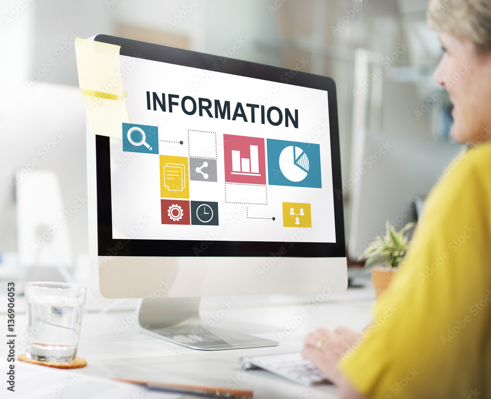 Poster data analysis analytics information report concept