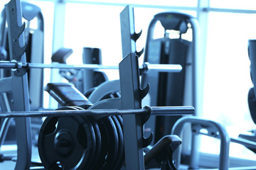 Exercising equipment in a gym