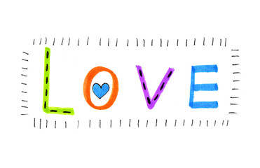Color ''Love'' with abstract heart