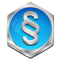 Law paragraph button - 3D illustration