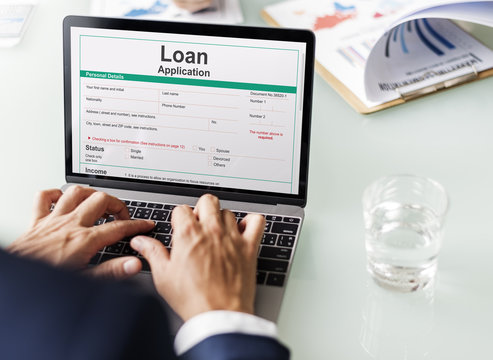 Loan Application Form Banking Concept