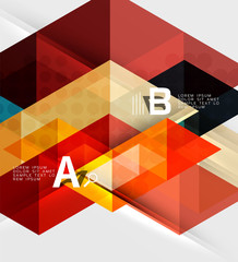 Infographic template - triangle tiles background