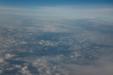 Fototapeta na wymiar Aerial view above the sky