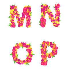 Alphabet letters M, N, O, P. Part 4.