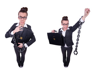 Woman with hands and handcuffs