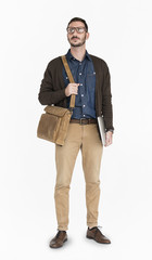 Caucasian Man Neutral Messenger Bag