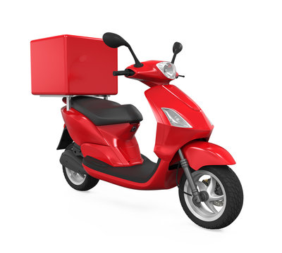 Fototapeta Motorcycle Delivery Box