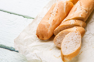 White bread on wax paper