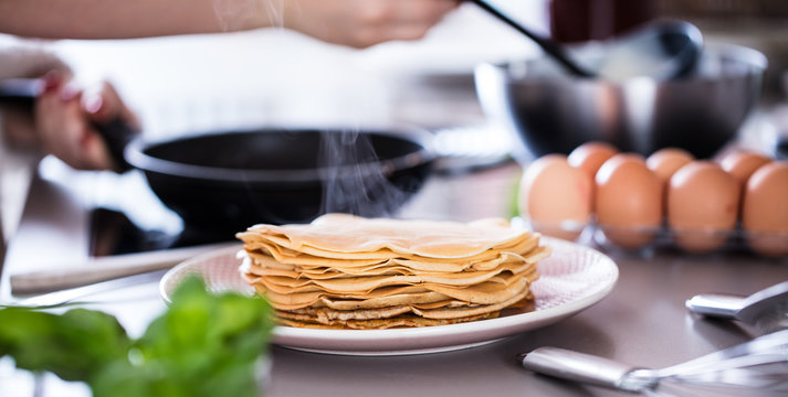 Sebstgemachte Pfannkuchen