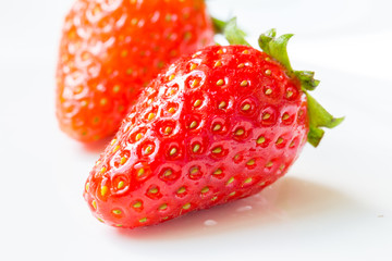 strawberries in plate