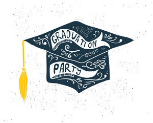 Greeting Card With Congratulations Graduate Completion of Studies