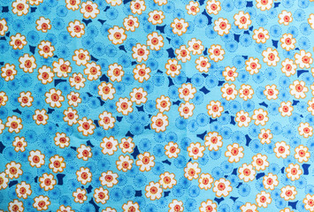 Flowers pattern on fabric background