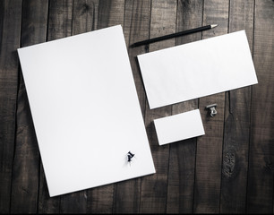 Blank stationery set with plenty of copy space for placing your design. Blank letterhead, business...