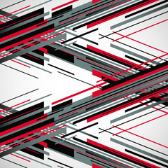 Abstract red line pattern background. Vector illustration.