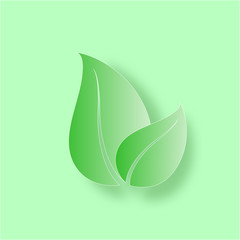 Green leaf icons