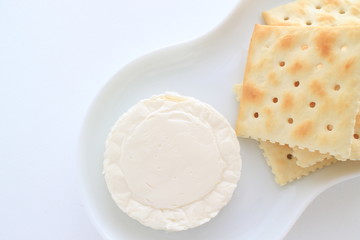Fototapeta na wymiar biscuit on dish with cheese