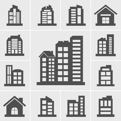 Fototapeta premium Building Icons Vector illustration set