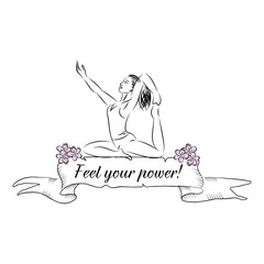 Ribbon banner with quote 