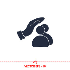 safe peoples, , vector icon  illustration. Flat design style