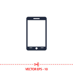 mobile smartphone icon, vector illustration. Flat design style