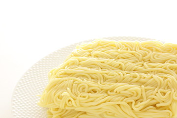 close up of Chinese egg noodles