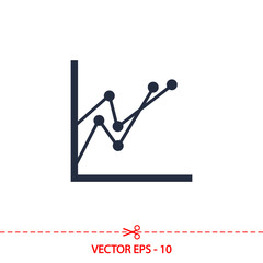 Infographic, chart  icon, vector illustration. Flat design style