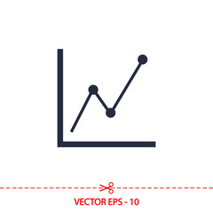Infographic, chart  icon, vector illustration. Flat design style