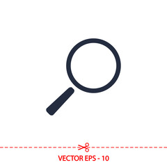 Search  icon, vector illustration. Flat design style