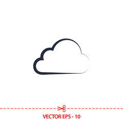  cloud icon, vector illustration. Flat design style