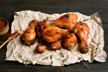 Grilled chicken drumstick