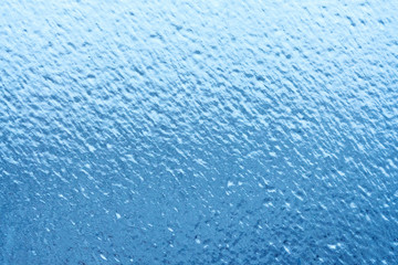 Blue rime on glass,  background, texture