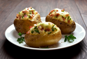 Baked stuffed potatoes