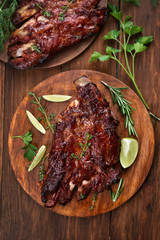 Roasted pork ribs