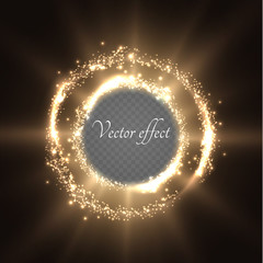 Shining ring vector background.