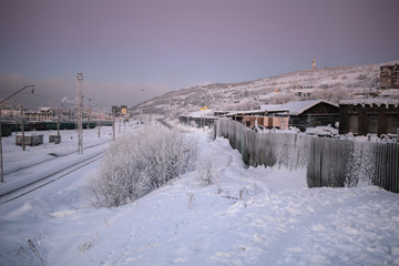 Winter in Murmansk, Kola Peninsula, Russia