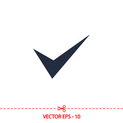 confirm icons; vector illustration. Flat design style