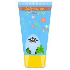 Baby cream tube with kids design