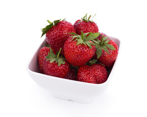 closeup strawberry isolated on white background