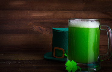 St Patrick's Day concept green beer