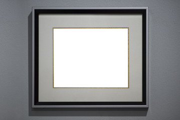 Blank modern frame on texture background as concept