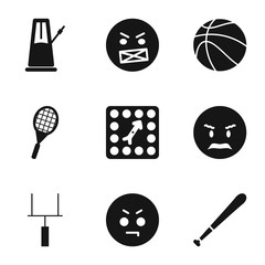 Set of 9 ball filled icons